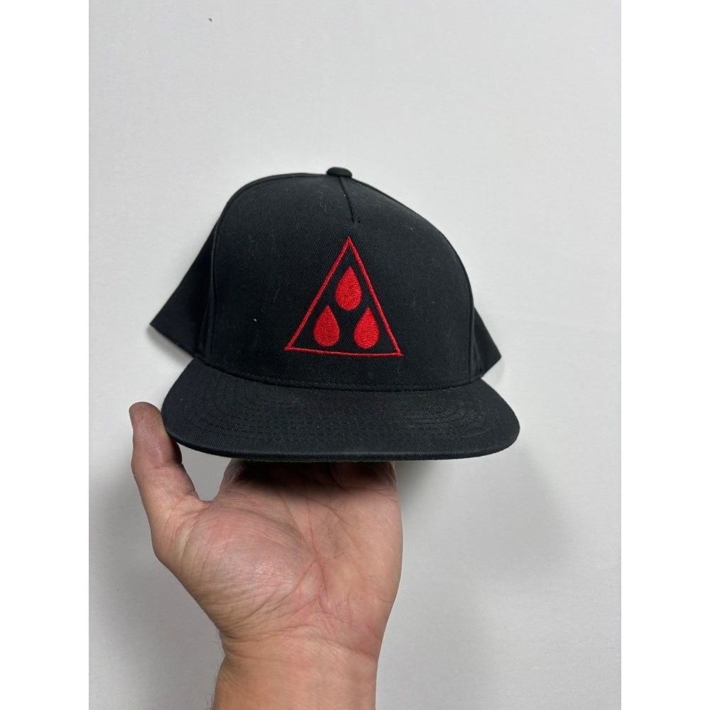 AFI Blood Album Snapback Hat Black Red Logo Flat Brim Cotton Adjustable Mens